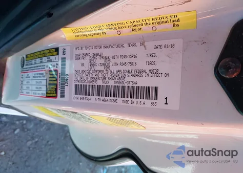 2018 Toyota Tacoma Sr from USA, damaged, VIN 5TFRX5GN7JX108593